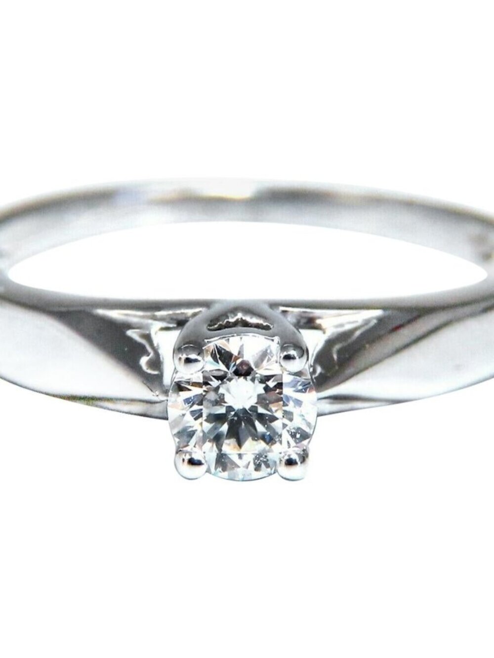 .35ct Natural Round Diamond Engagement Ring 14kt White Gold Traditional Prime*
